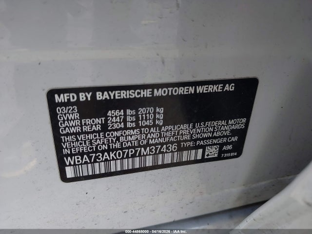 Продаж на аукціоні авто 2023 Bmw 228 Gran Coupe I Xdrive, vin: WBA73AK07P7M37436, номер лоту: 44868000