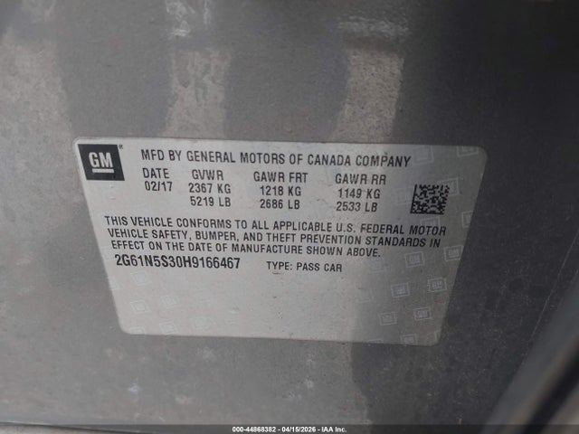Продаж на аукціоні авто 2017 Cadillac Xts Luxury, vin: 2G61N5S30H9166467, номер лоту: 44868382