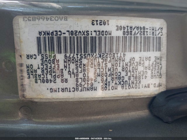 1999 TOYOTA CAMRY 4T1BG22K7XU551779 Photo 8