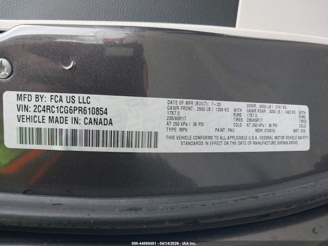 2023 CHRYSLER VOYAGER 2C4RC1CG6PR610854 Photo 8
