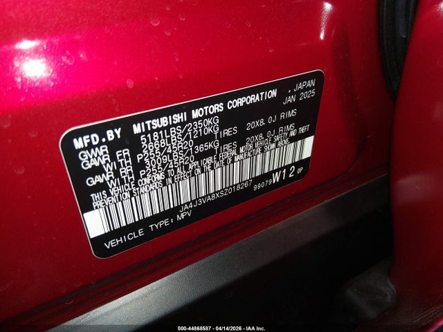 JA4J3VA8XSZ018267 Mitsubishi Outlander Se/diamond Trail Edition