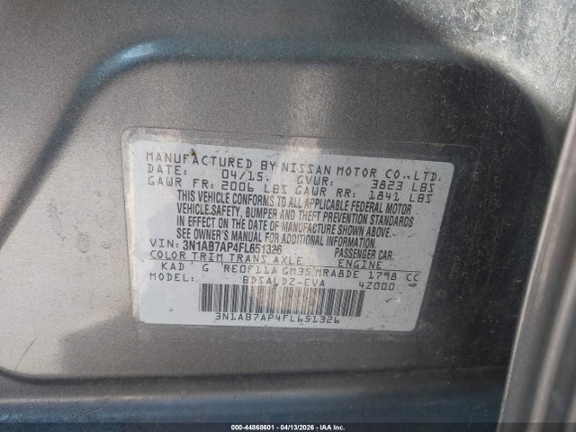 2015 NISSAN SENTRA 3N1AB7AP4FL651326 Photo 8