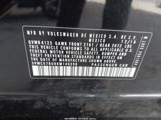 2019 VOLKSWAGEN JETTA 3VWC57BU8KM140298 Photo 8