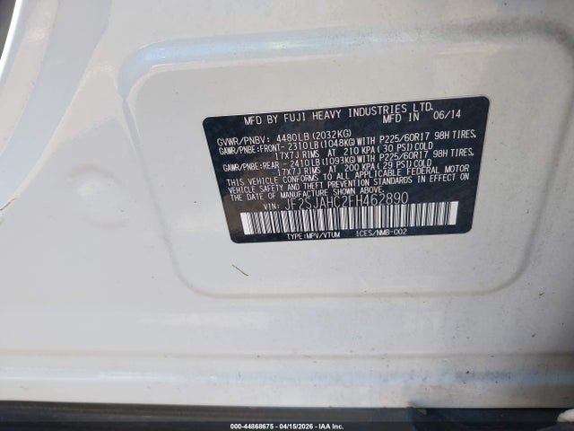 44868675 :رقم المزاد ، JF2SJAHC2FH462890 vin ، 2015 Subaru Forester 2.5i Limited مزاد بيع