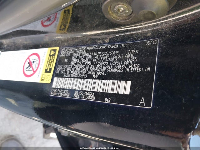 Продаж на аукціоні авто 2013 Lexus Rx 350, vin: 2T2BK1BA8DC209783, номер лоту: 44868697