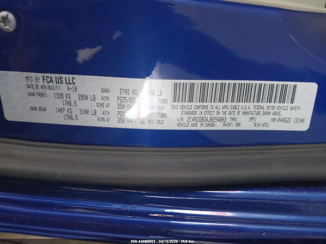 2C4RDGBG4JR254803 Dodge Grand Caravan Se