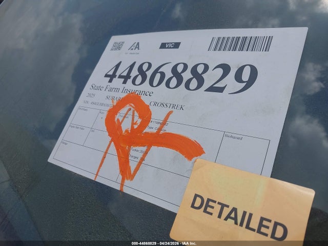 Aukcja sprzedaży 2025 Subaru Crosstrek Sport, vin: 4S4GUHF63S3740278, numer aukcji: 44868829
