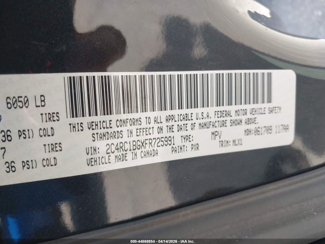 2015 CHRYSLER TOWN & COUNTRY 2C4RC1BGXFR725991 Photo 8