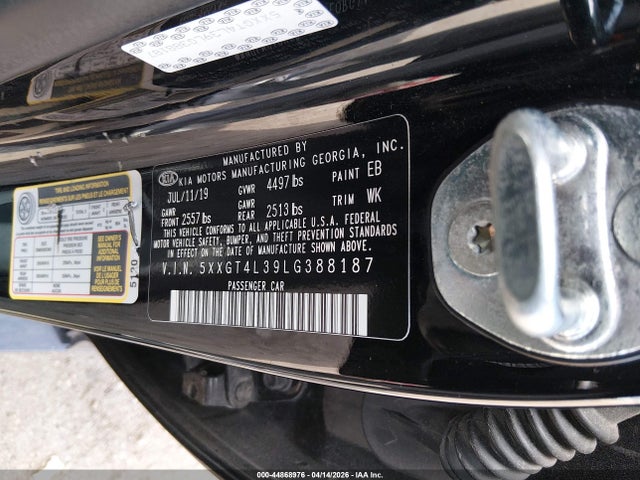 44868976 :رقم المزاد ، 5XXGT4L39LG388187 vin ، 2020 Kia Optima Lx مزاد بيع