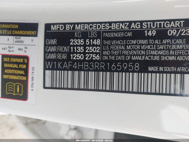 Mercedes-Benz C 300 2024 W1KAF4HB3RR165958 Image 9