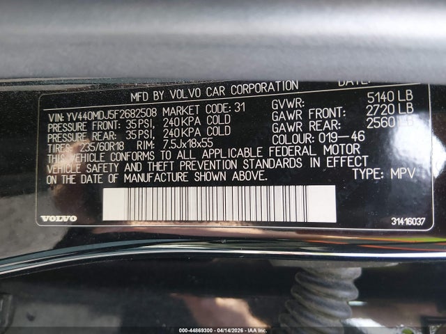 2015 VOLVO XC60 YV440MDJ5F2682508 Photo 8