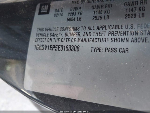 Aukcja sprzedaży 2014 Cadillac Cts-v, vin: 1G6DV1EP5E0168306, numer aukcji: 44869352