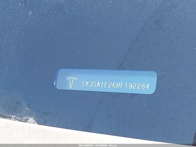 Tesla Model S 100d/60d/75d/90d/p100d 2017 5YJSA1E26HF192284 Image 9