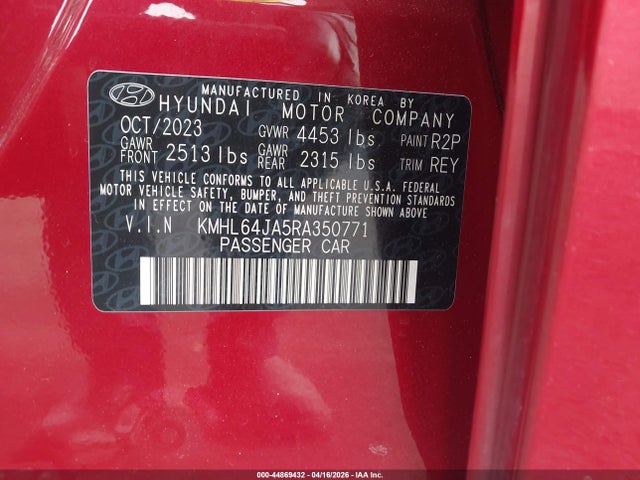 KMHL64JA5RA350771 Hyundai SONATA SEL
