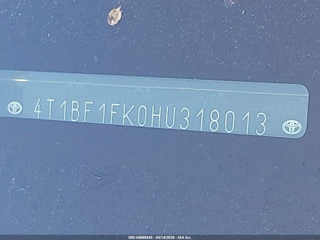Toyota CAMRY SE 2017 4T1BF1FK0HU318013 Image 9