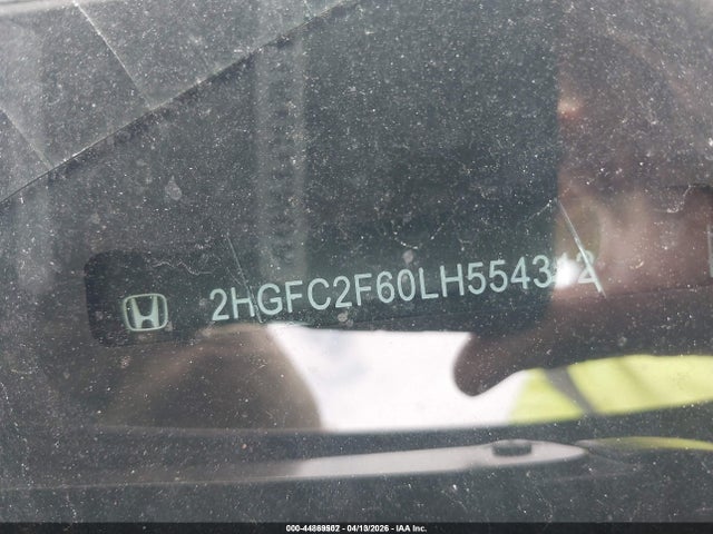 44869502 :رقم المزاد ، 2HGFC2F60LH554312 vin ، 2020 Honda Civic Lx مزاد بيع