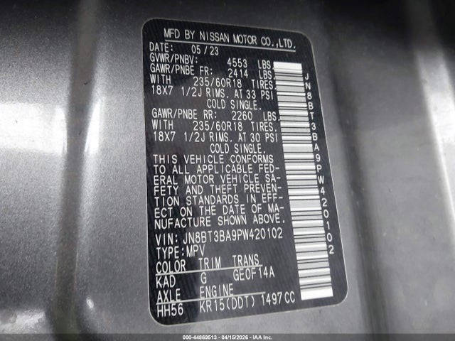 2023 NISSAN ROGUE JN8BT3BA9PW420102 Photo 8