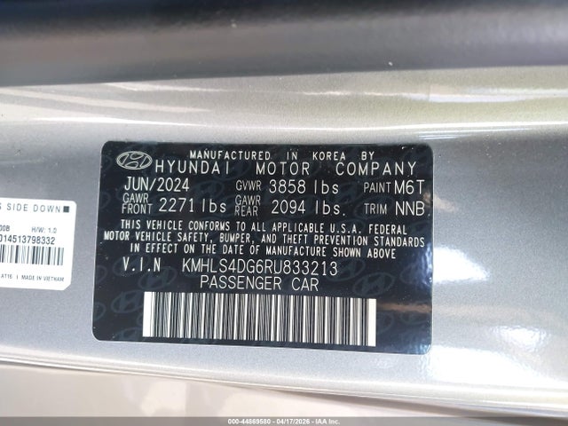 Hyundai ELANTRA SEL 2024 KMHLS4DG6RU833213 Image 9