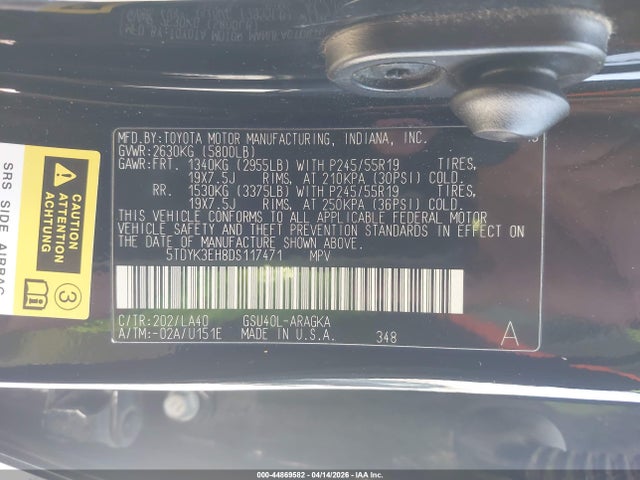 2013 TOYOTA HIGHLANDER 5TDYK3EH8DS117471 Photo 8