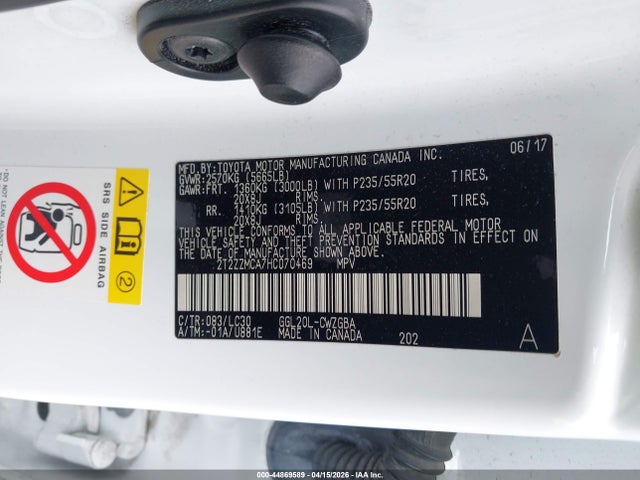 Продаж на аукціоні авто 2017 Lexus Rx 350 F Sport, vin: 2T2ZZMCA7HC070469, номер лоту: 44869589