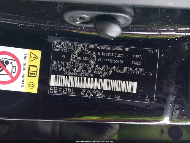2017 Lexus Rx 350 მანქანა იყიდება აუქციონზე, vin: 2T2BZMCA1HC065916, აუქციონის ნომერი: 44869699