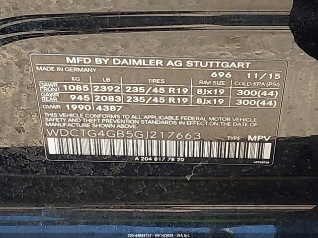 2016 MERCEDES-BENZ GLA 250 WDCTG4GB5GJ217663 Photo 8
