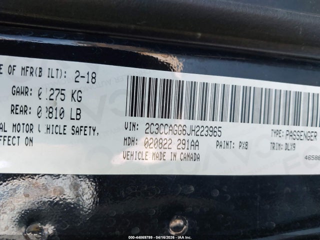 Продажа на аукционе авто 2018 Chrysler 300 300s Awd, vin: 2C3CCAGG6JH223965, номер лота: 44869799