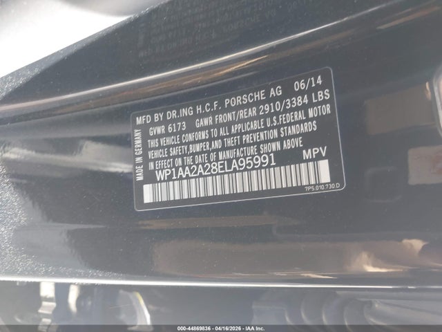 Продаж на аукціоні авто 2014 Porsche Cayenne Platinum Edition, vin: WP1AA2A28ELA95991, номер лоту: 44869836