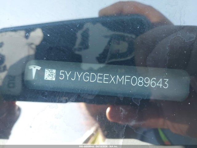 Aukcja sprzedaży 2021 Tesla Model Y Long Range Dual Motor All-wheel Drive, vin: 5YJYGDEEXMF089643, numer aukcji: 44869944