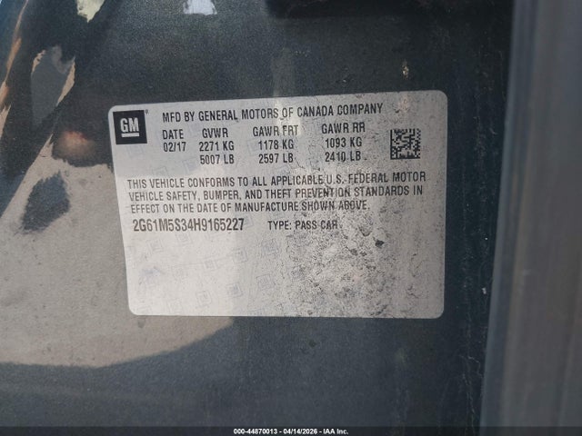 2017 CADILLAC XTS 2G61M5S34H9165227 Photo 8