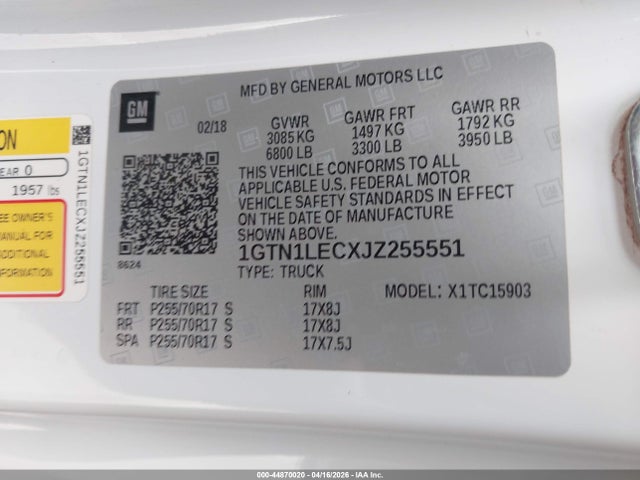 1GTN1LECXJZ255551 GMC SIERRA 1500