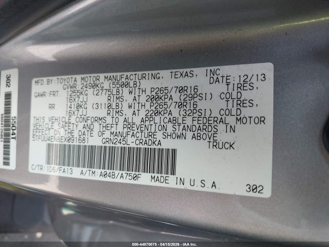 5TFUU4EN8EX091681 Toyota Tacoma Base V6