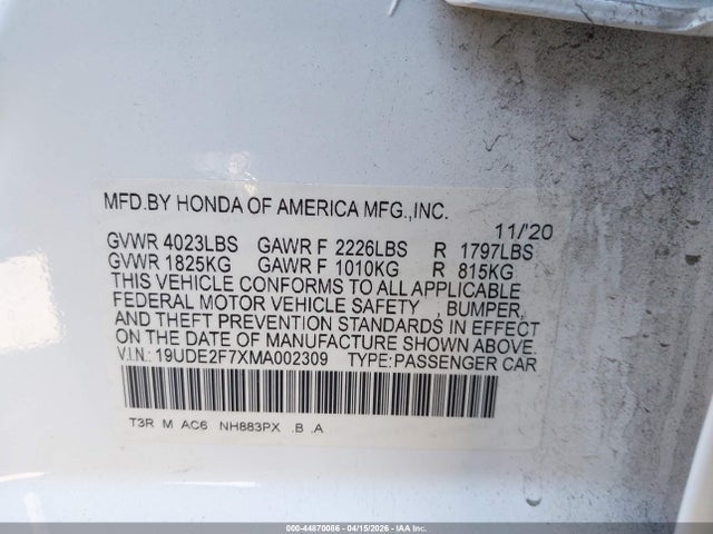 Acura Ilx Premium Package/technology Package 2021 19UDE2F7XMA002309 Image 9