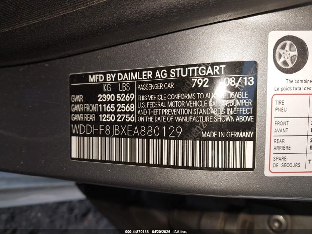 Продаж на аукціоні авто 2014 Mercedes-benz E 350 4matic, vin: WDDHF8JBXEA880129, номер лоту: 44870188