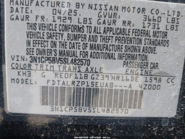 Nissan Kicks Play S 2025 3N1CP5BV5SL482570 Image 9