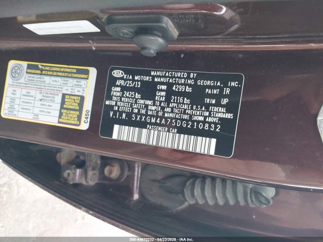 Aukcja sprzedaży 2013 Kia Optima Lx, vin: 5XXGM4A75DG210832, numer aukcji: 44870232