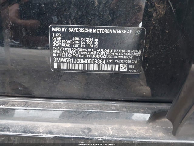 3MW5R1J08M8B69384 BMW 330I