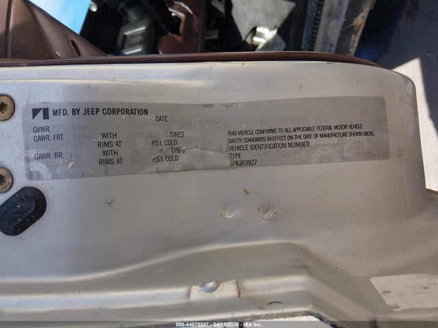 Продаж на аукціоні авто 1987 Jeep Comanche, vin: 1JTML6517HT119881, номер лоту: 44870247