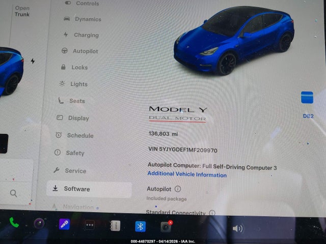 5YJYGDEF1MF209970 Tesla Model Y Performance Dual Motor All-wheel Drive