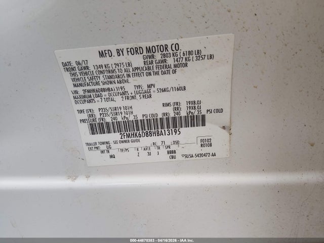 Ford Flex Limited 2017 2FMHK6D88HBA13195 Image 9