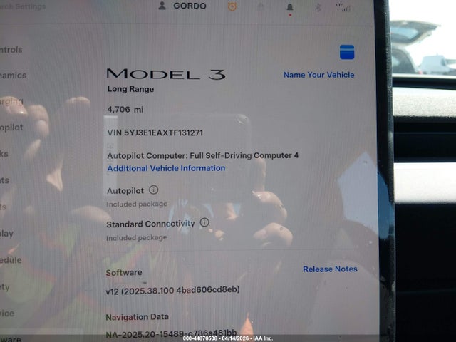 2026 TESLA MODEL 3 5YJ3E1EAXTF131271 Photo 6