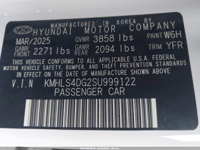 Hyundai Elantra Sel Convenience 2025 KMHLS4DG2SU999122 Image 9