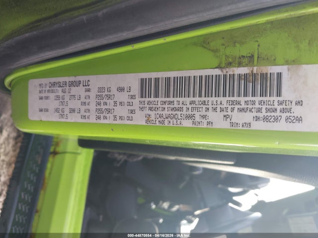 Aukcja sprzedaży 2013 Jeep Wrangler Sport, vin: 1C4AJWAGXDL510005, numer aukcji: 44870554