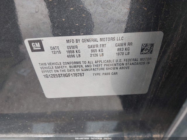 2016 CHEVROLET MALIBU 1G1ZE5ST8GF178767 Photo 8