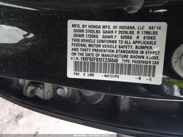 19XFB2F83EE236640 Honda CIVIC EX
