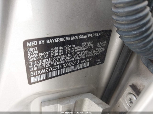 5UXWZ7C31H0X42013 BMW X3 Sdrive28i