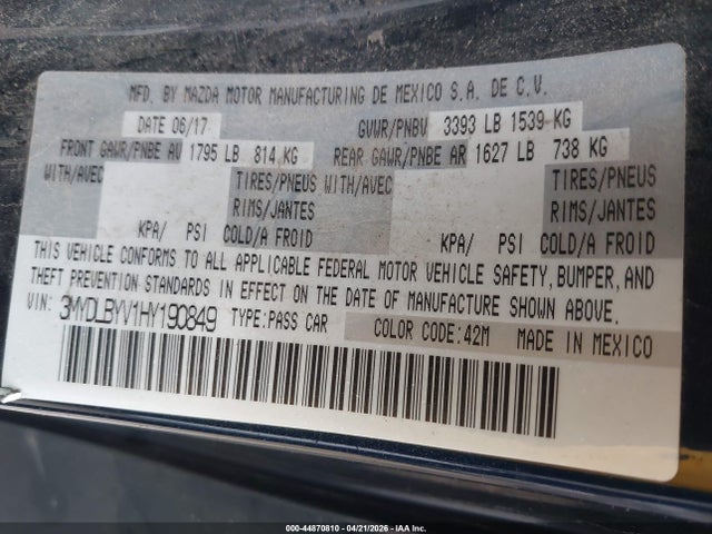 Toyota YARIS IA 2017 3MYDLBYV1HY190849 Image 9