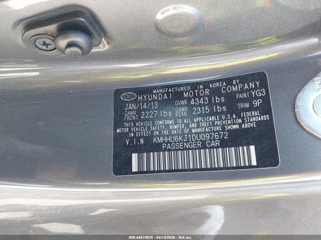 Aukcja sprzedaży 2013 Hyundai Genesis 3.8 Track, vin: KMHHU6KJ1DU097672, numer aukcji: 44870825