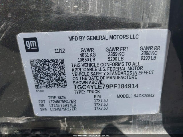 Chevrolet Silverado 2500hd 4wd Long Bed Wt 2023 1GC4YLE79PF184914 Image 9