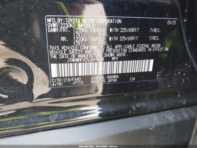 JTMRWRFV2SJ069668 Toyota Rav4 Hybrid Xle